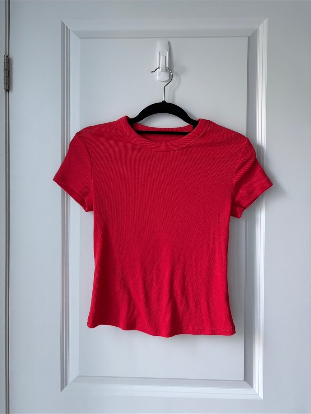 OLD NAVY Red Ribbed Tee